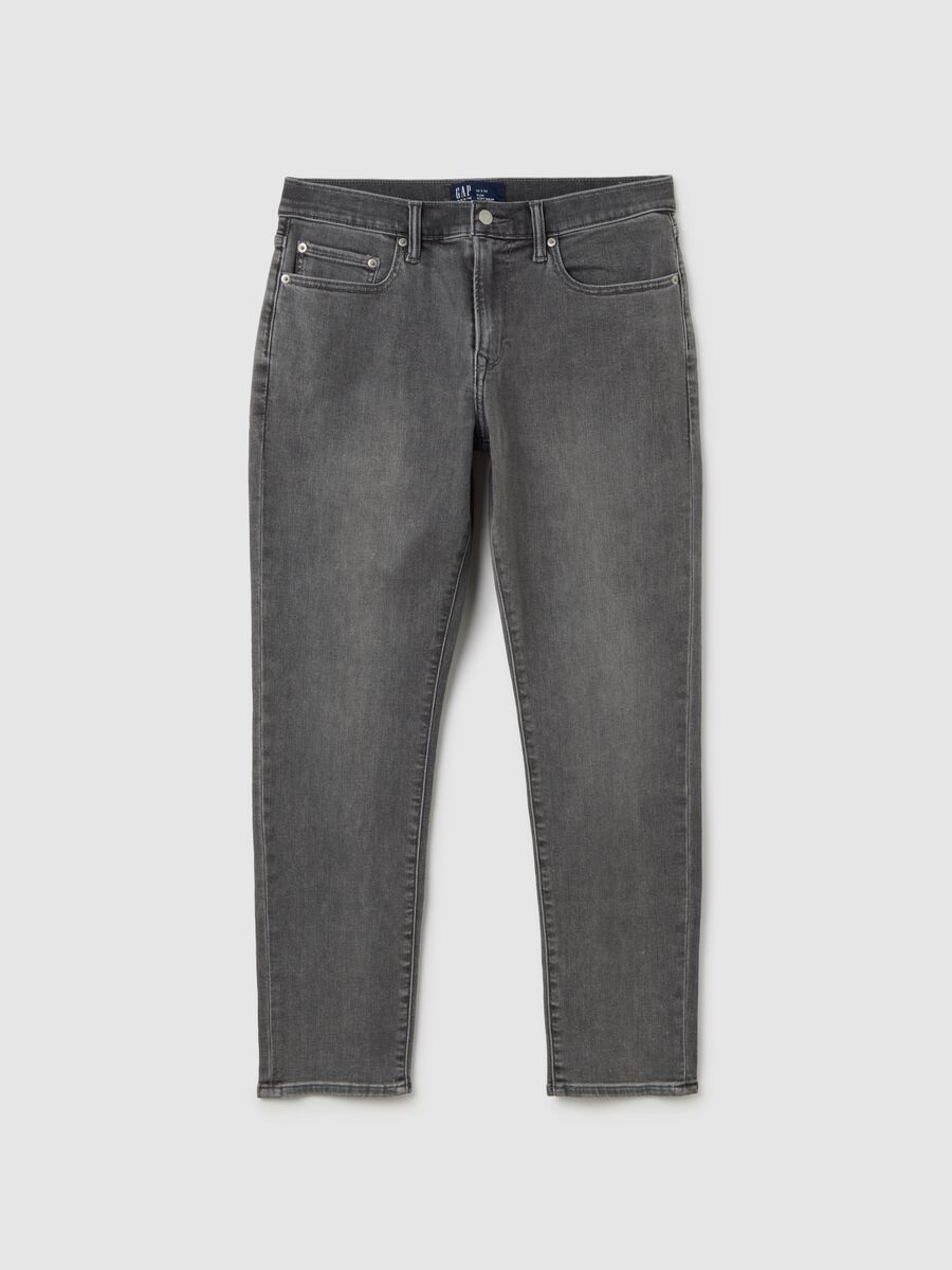 Stretch Grey Denim Trousers Man_0