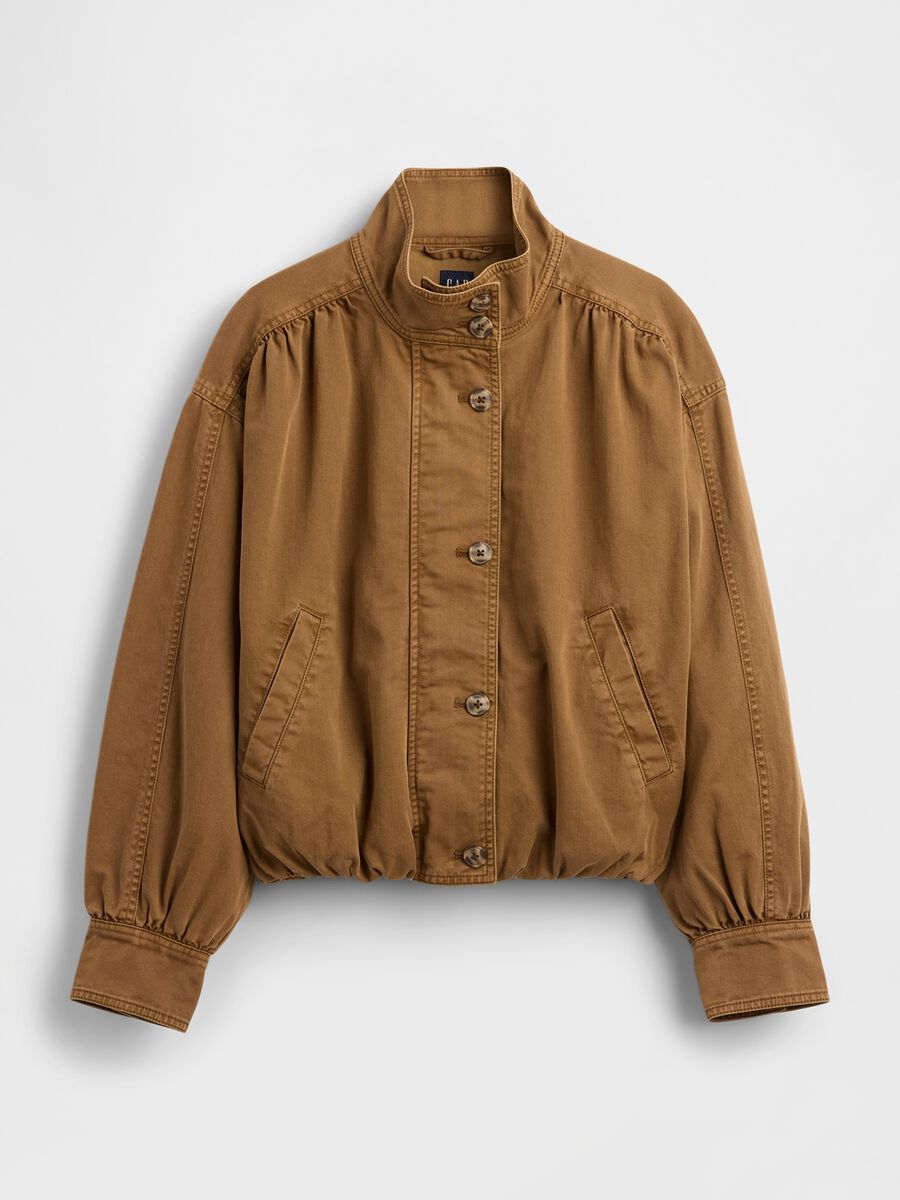 Giacca marrone in cotone Donna_4