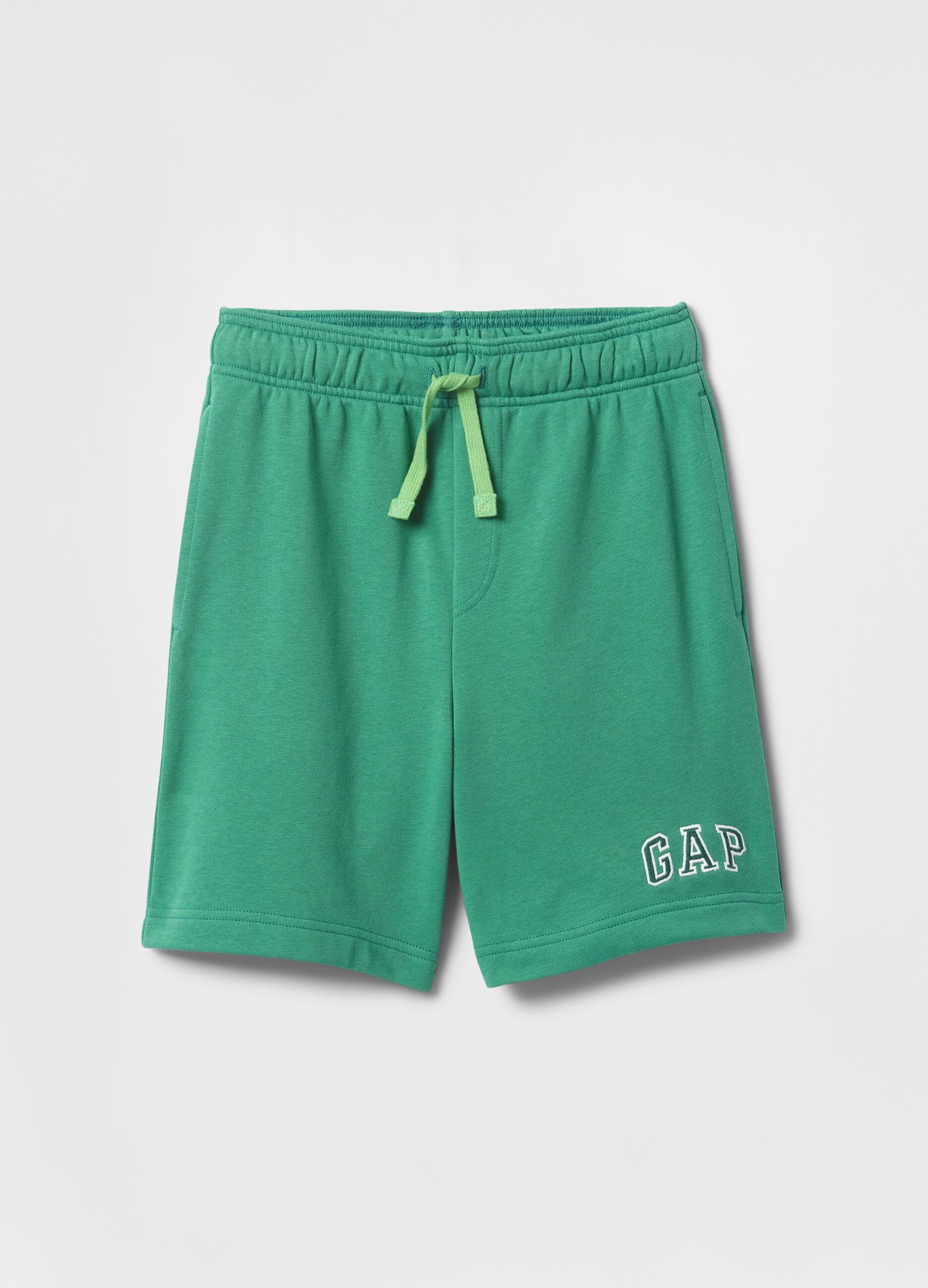 Shorts verdi in misto cotone_4