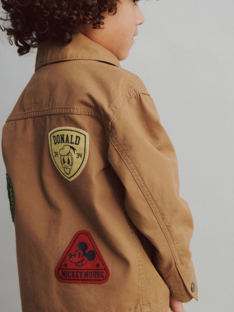 Brown cotton jacket with Disney patches Boy_2