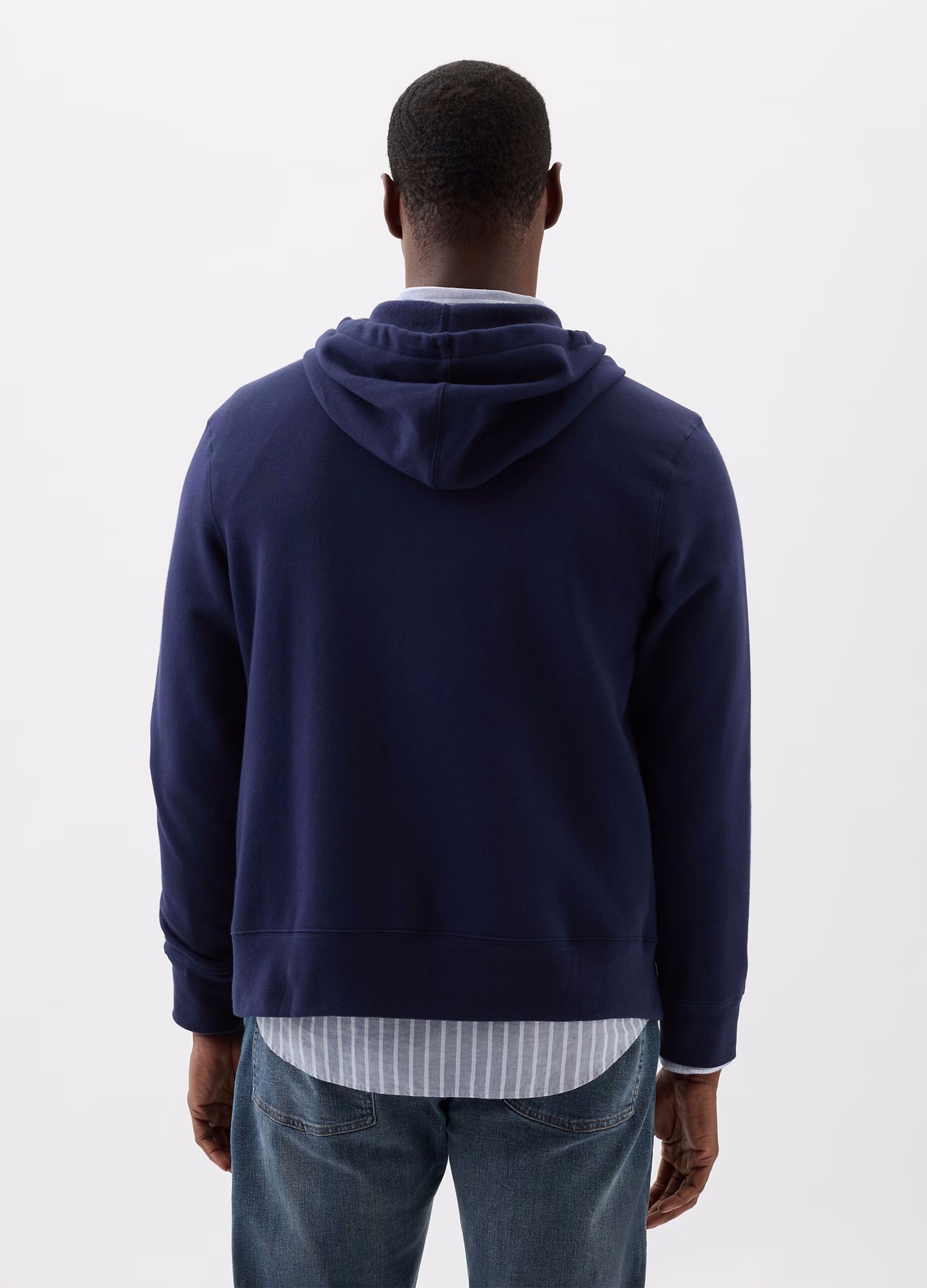 Full-zip fleece sweatshirt with logo embroidery_1