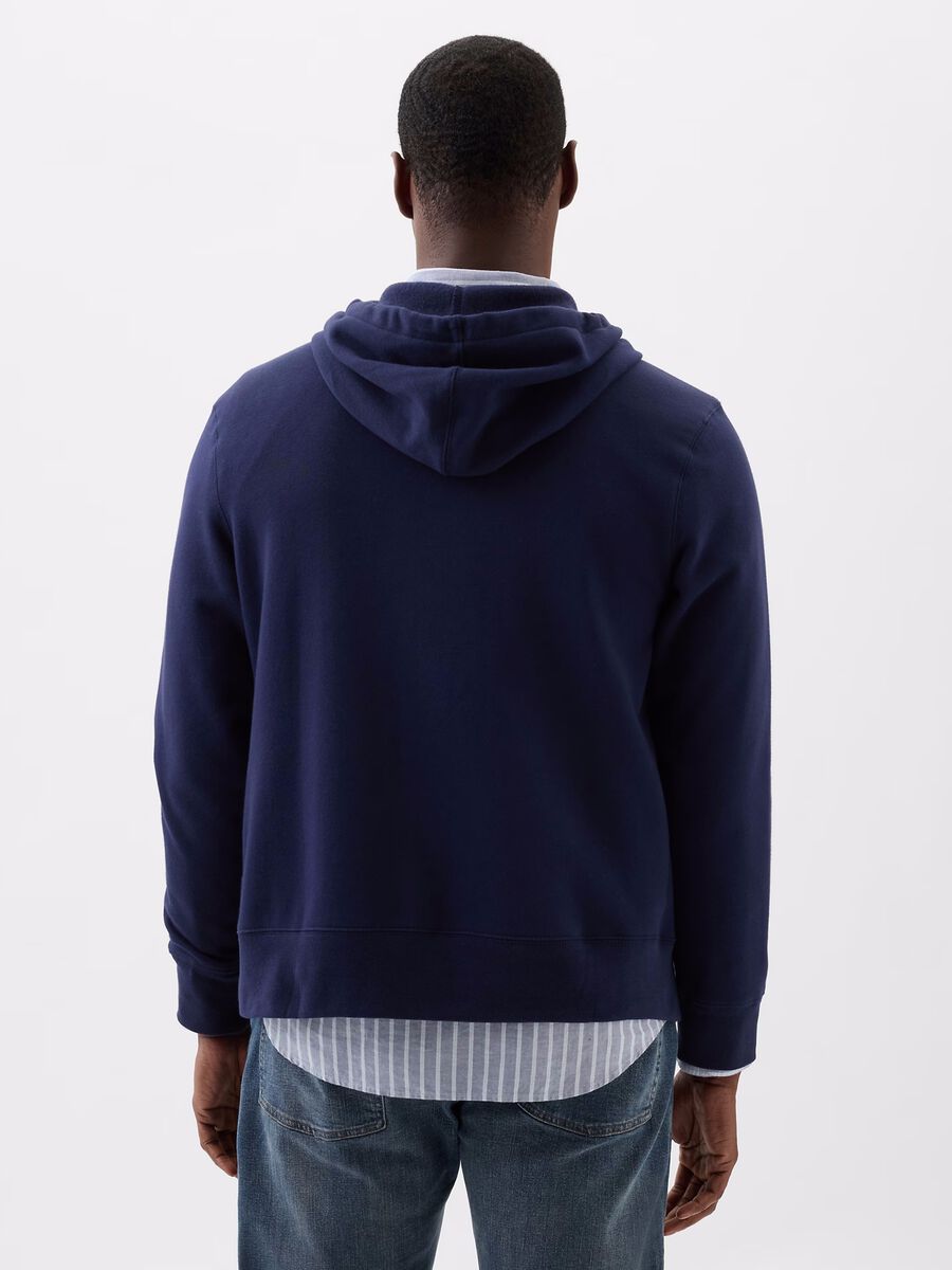 Full-zip in felpa con ricamo logo Uomo_1