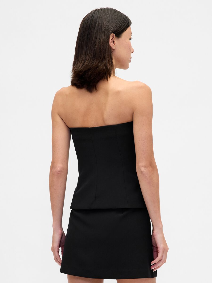 Gilet nero elasticizzato Donna_3