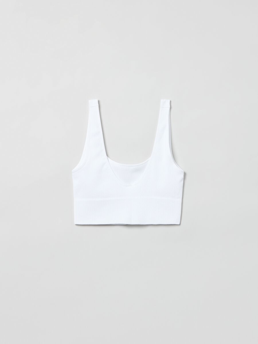 Canotta seamless con spalline sottili Donna_1