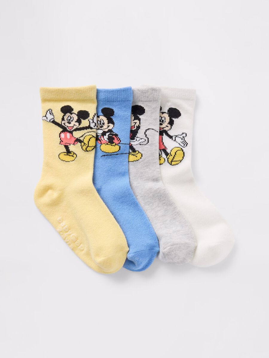 Set quattro calze blu e giallo con disegno Topolino Bimbo_0