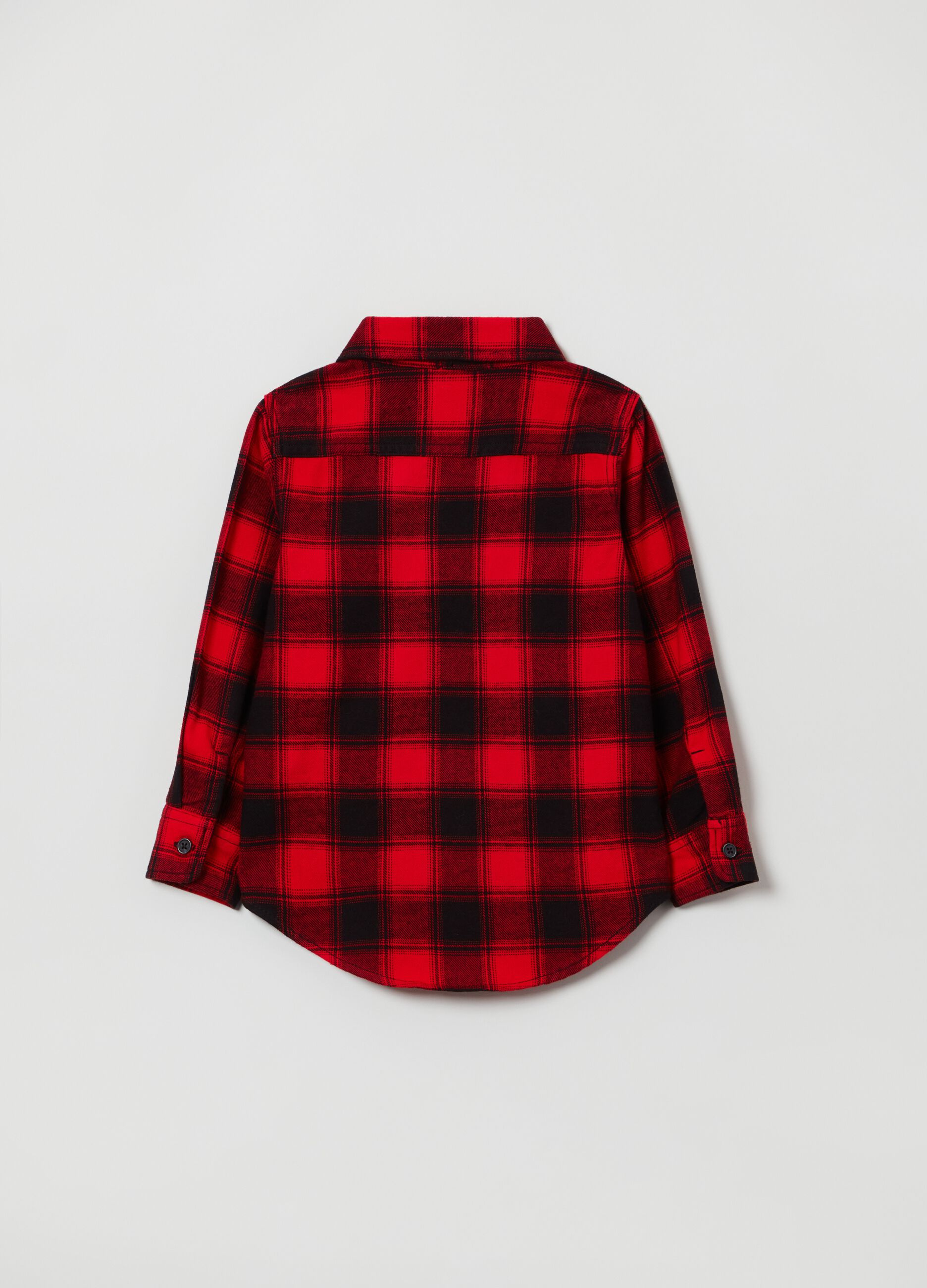 Flannel shirt in check pattern_1