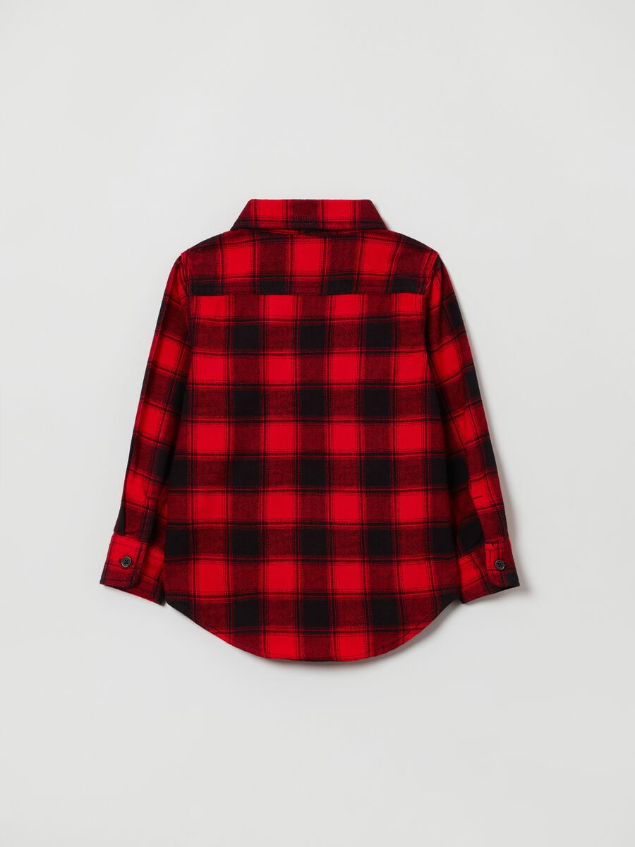 Flannel shirt in check pattern Newborn Boy_1