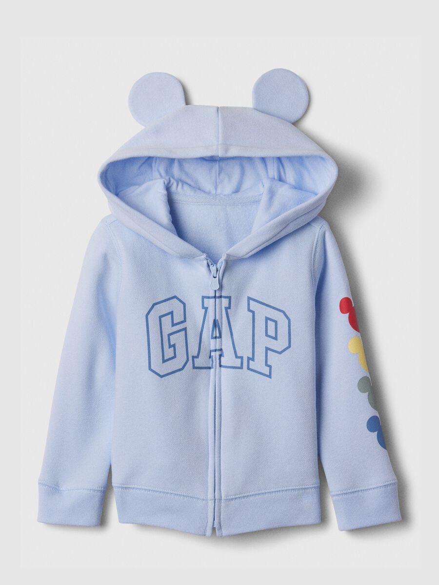 Full-zip sweatshirt with hood and Disney Mickey Mouse and logo print Newborn Boy_0