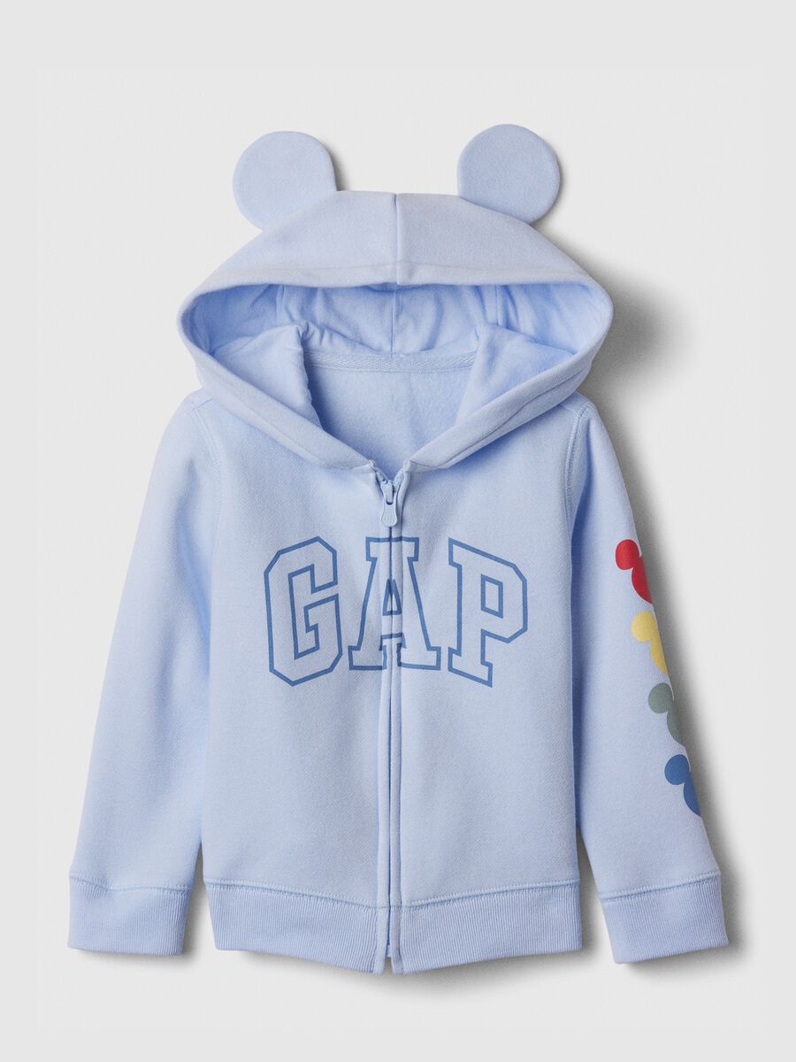 Full-zip con cappuccio stampa Disney Topolino e logo Bimbo_0