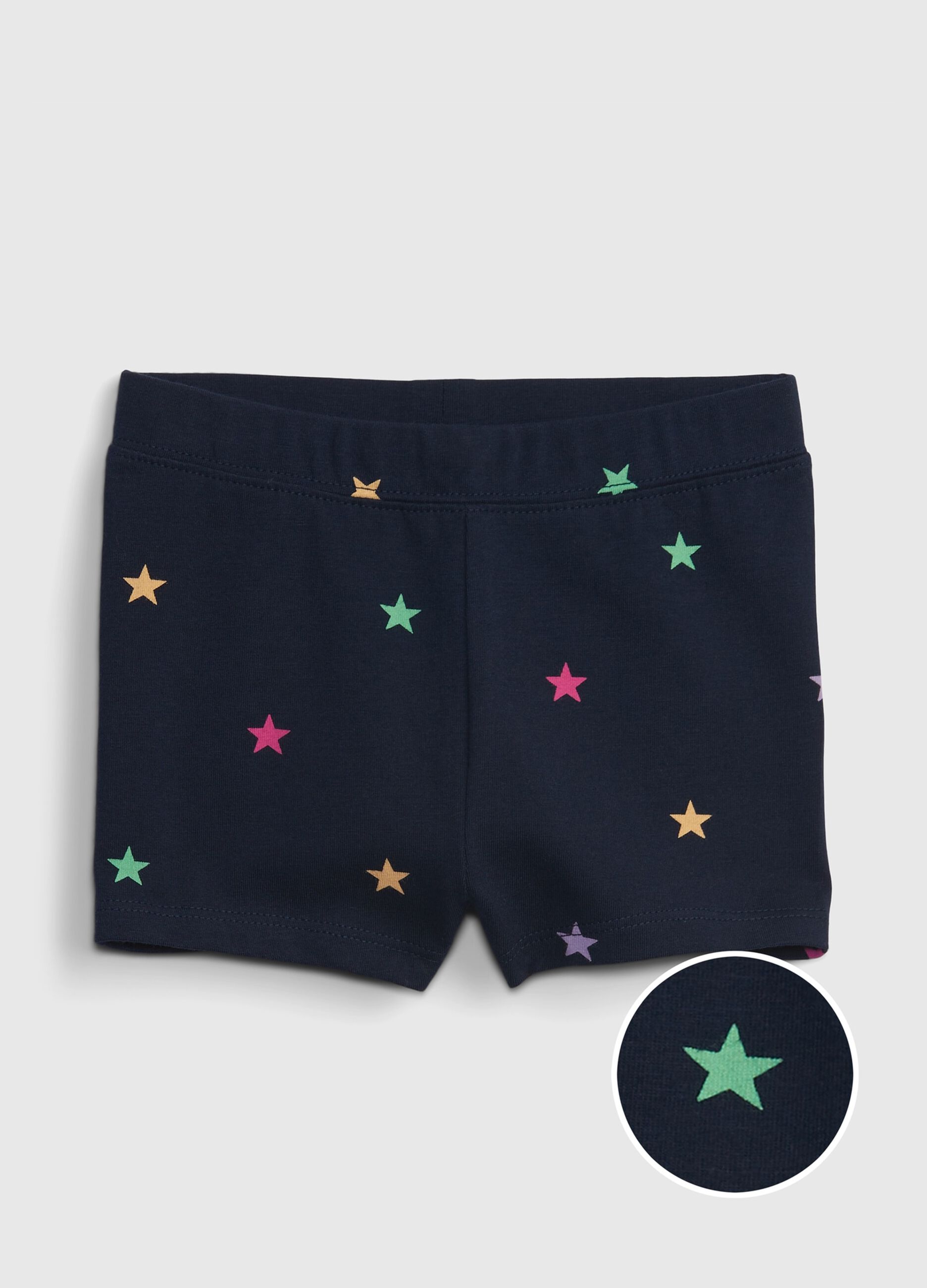 Shorts with multicoloured star print