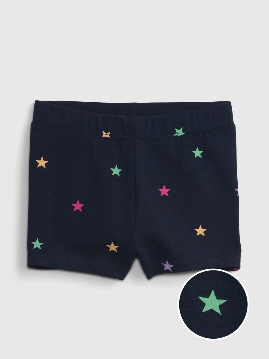 Shorts with multicoloured star print Newborn Boy_0