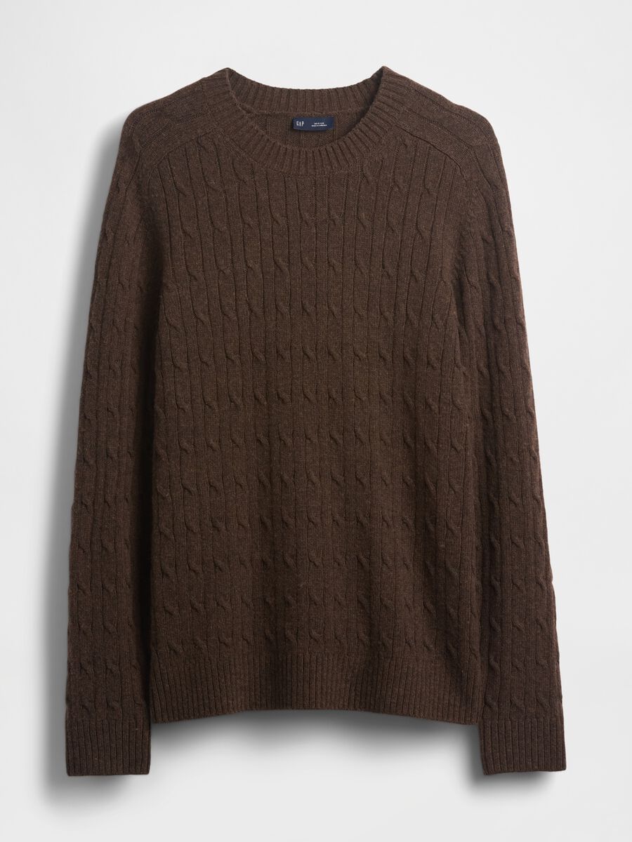 Brown Wool and Polyamide Jumper Man_3