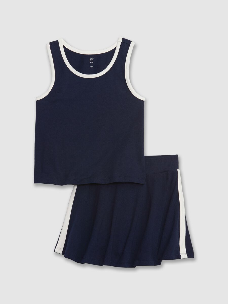 Set tank top e minigonna a pieghe Bambina_0