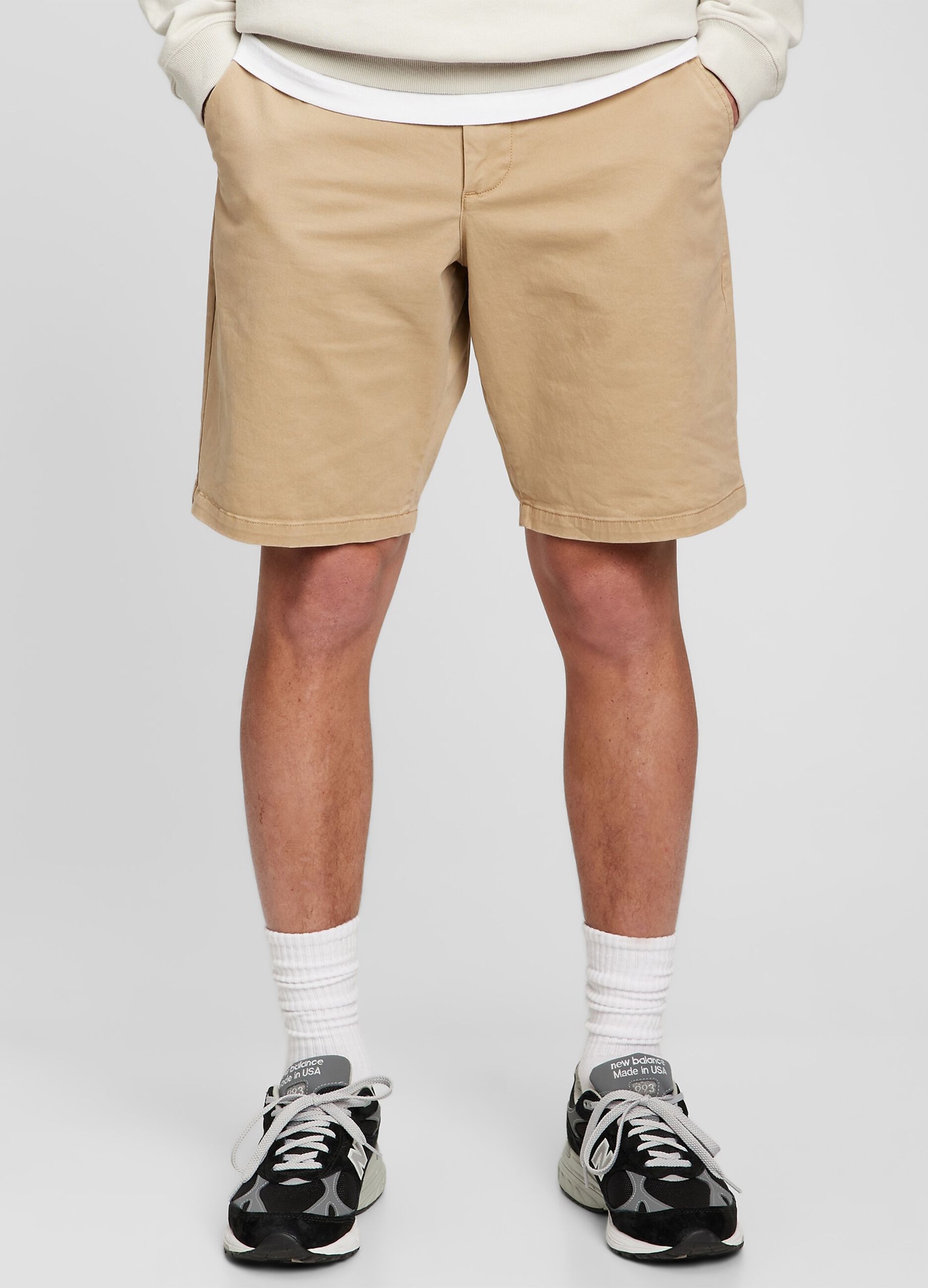 Stretch cotton chino Bermuda shorts