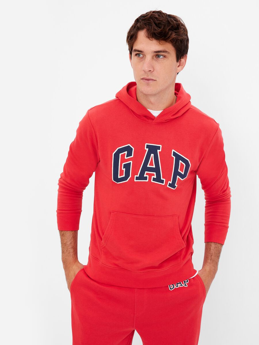 Felpa con cappuccio ricamo logo Uomo_0