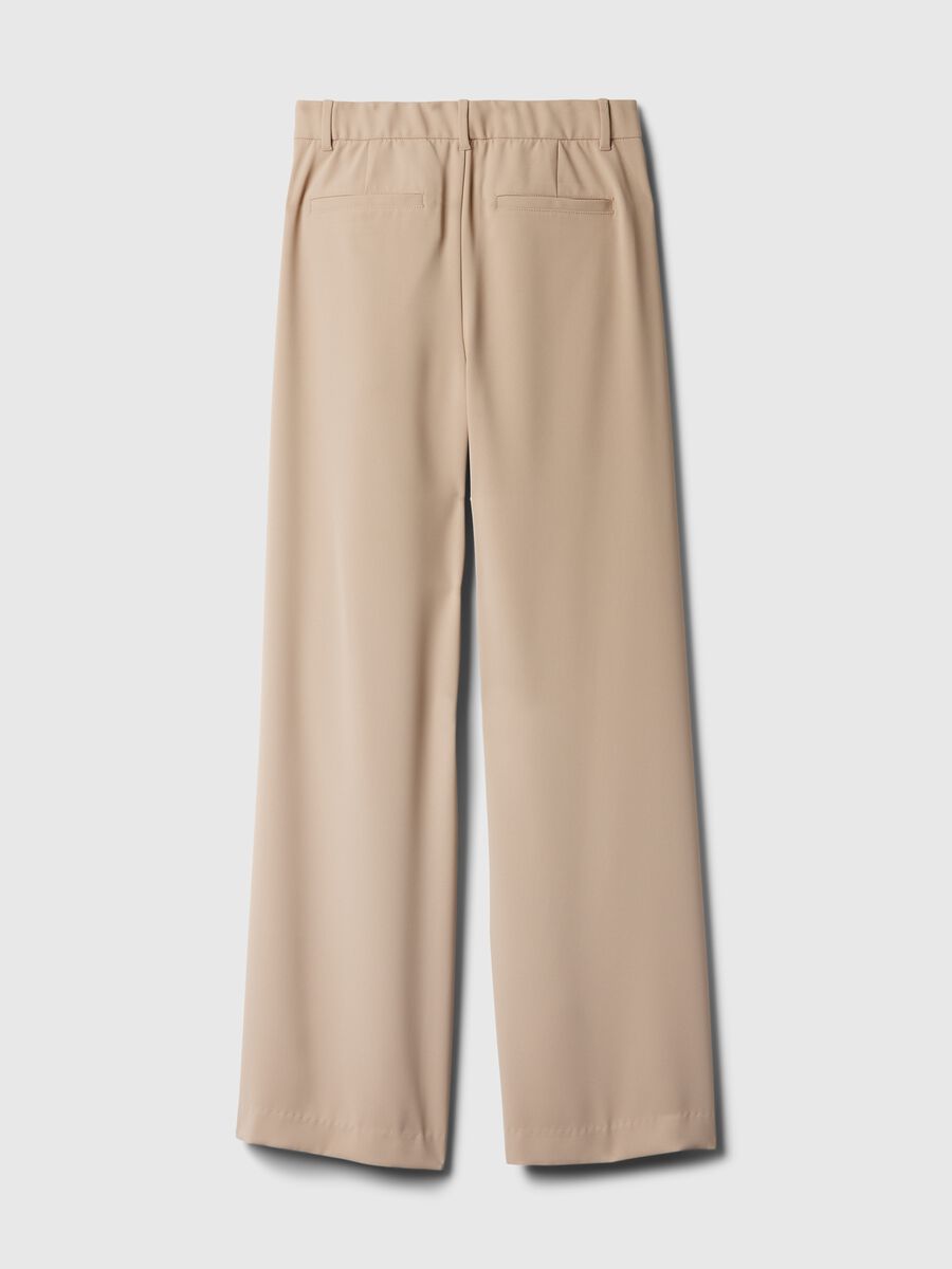 Pantalone wide leg vita alta con pinces Donna_6