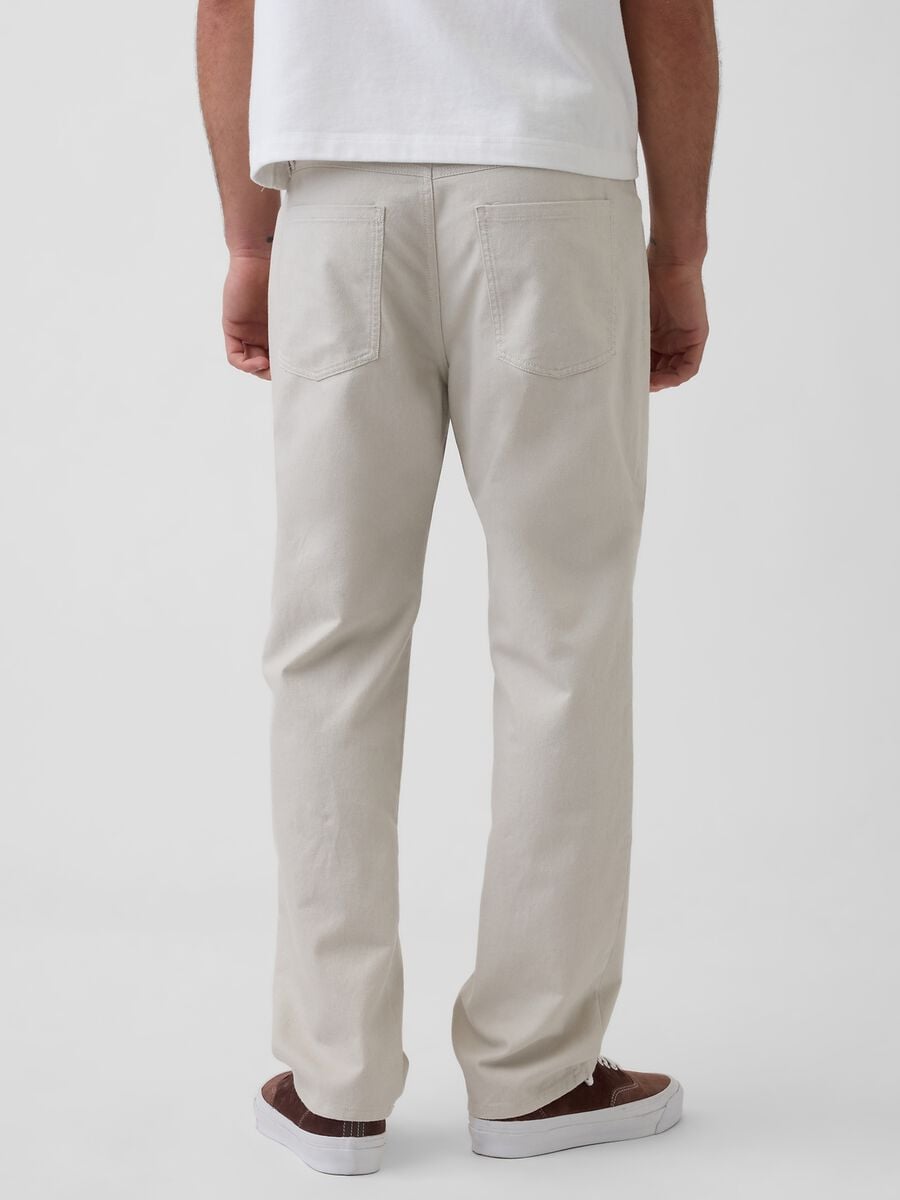 Linen and cotton blend trousers Man_3