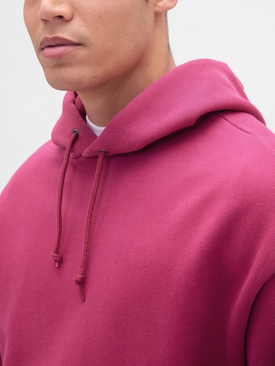 Pink Cotton-Blend Hoodie Man_3