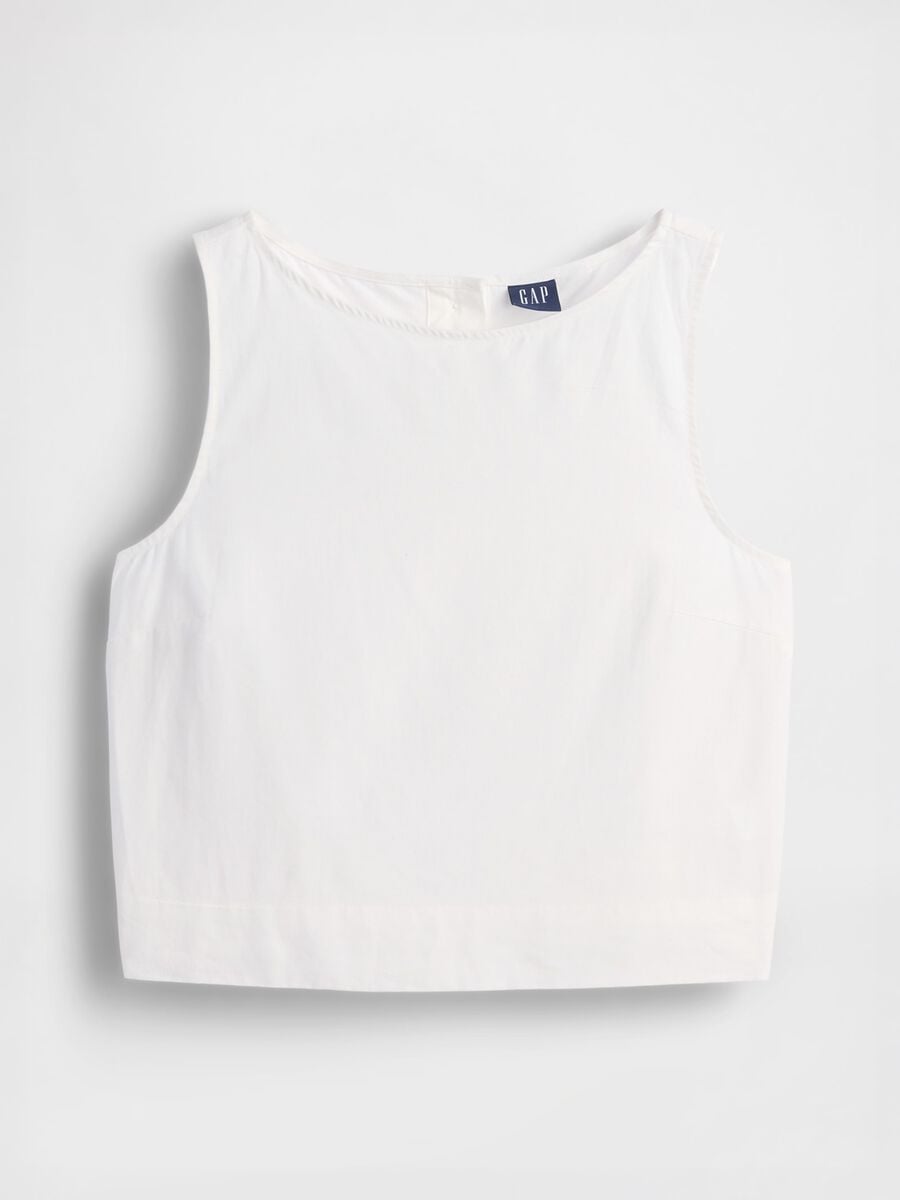 Tank top in misto lino Donna_4
