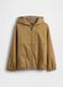 Giacca marrone con cappuccio in misto cotone_5