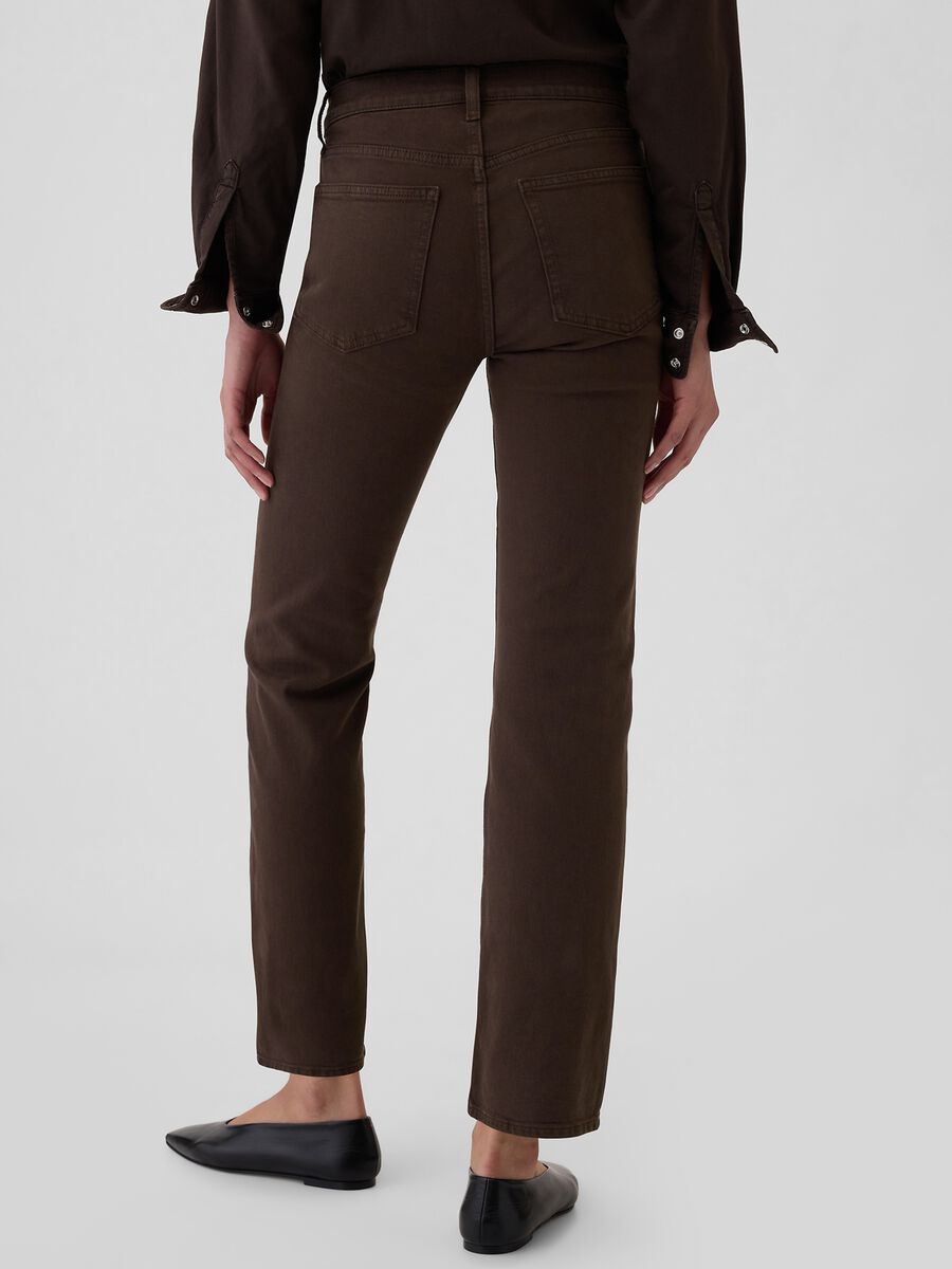 Pantalone straight fit in cotone stretch Donna_2