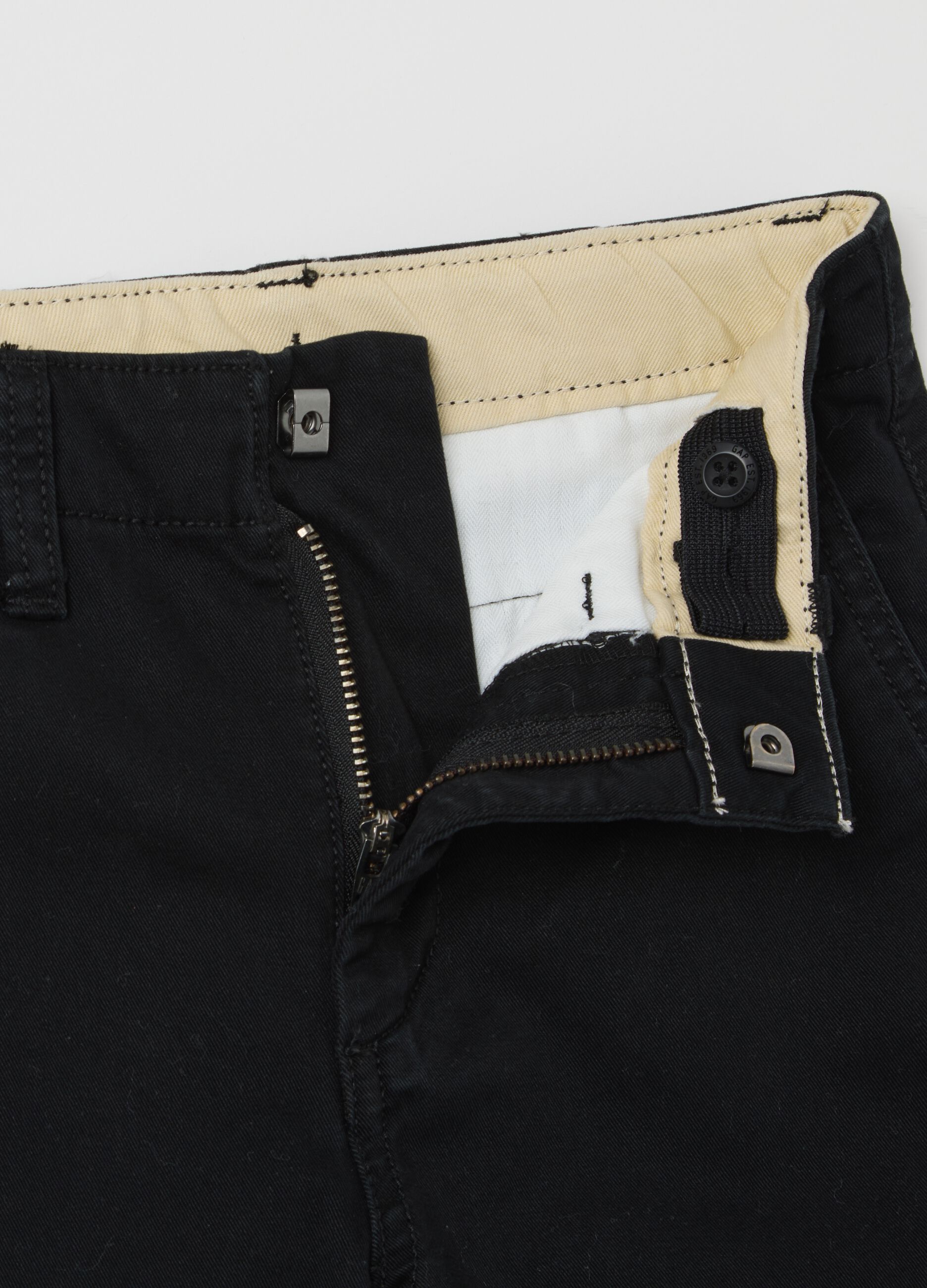 Pantaloni neri in cotone elasticizzato_2