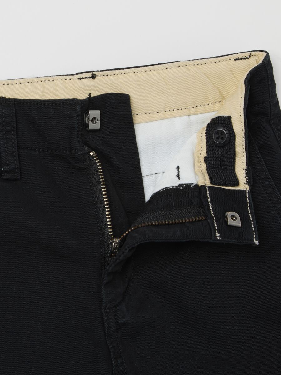 Pantaloni neri in cotone elasticizzato Bimbo_2