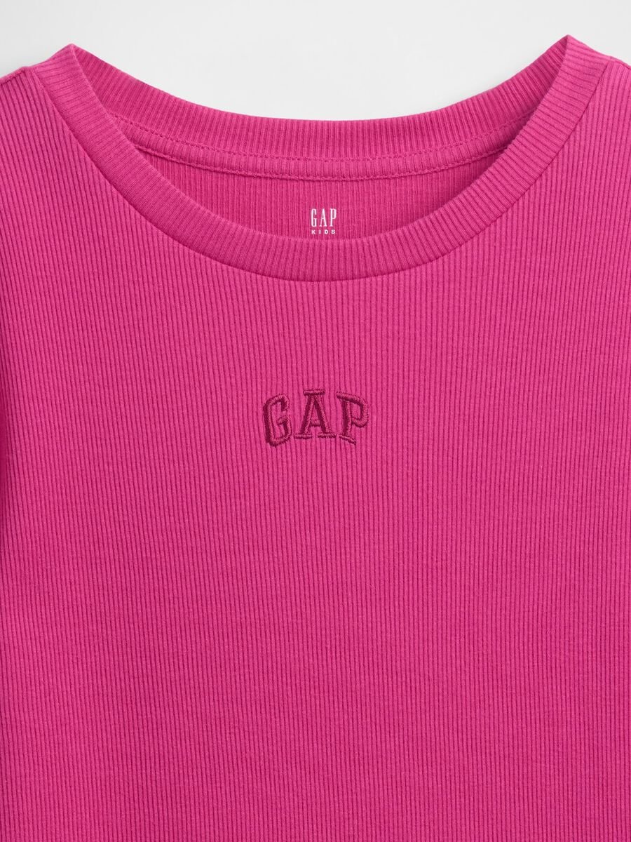Cotton Long Sleeve Pink T-shirt Girl_3