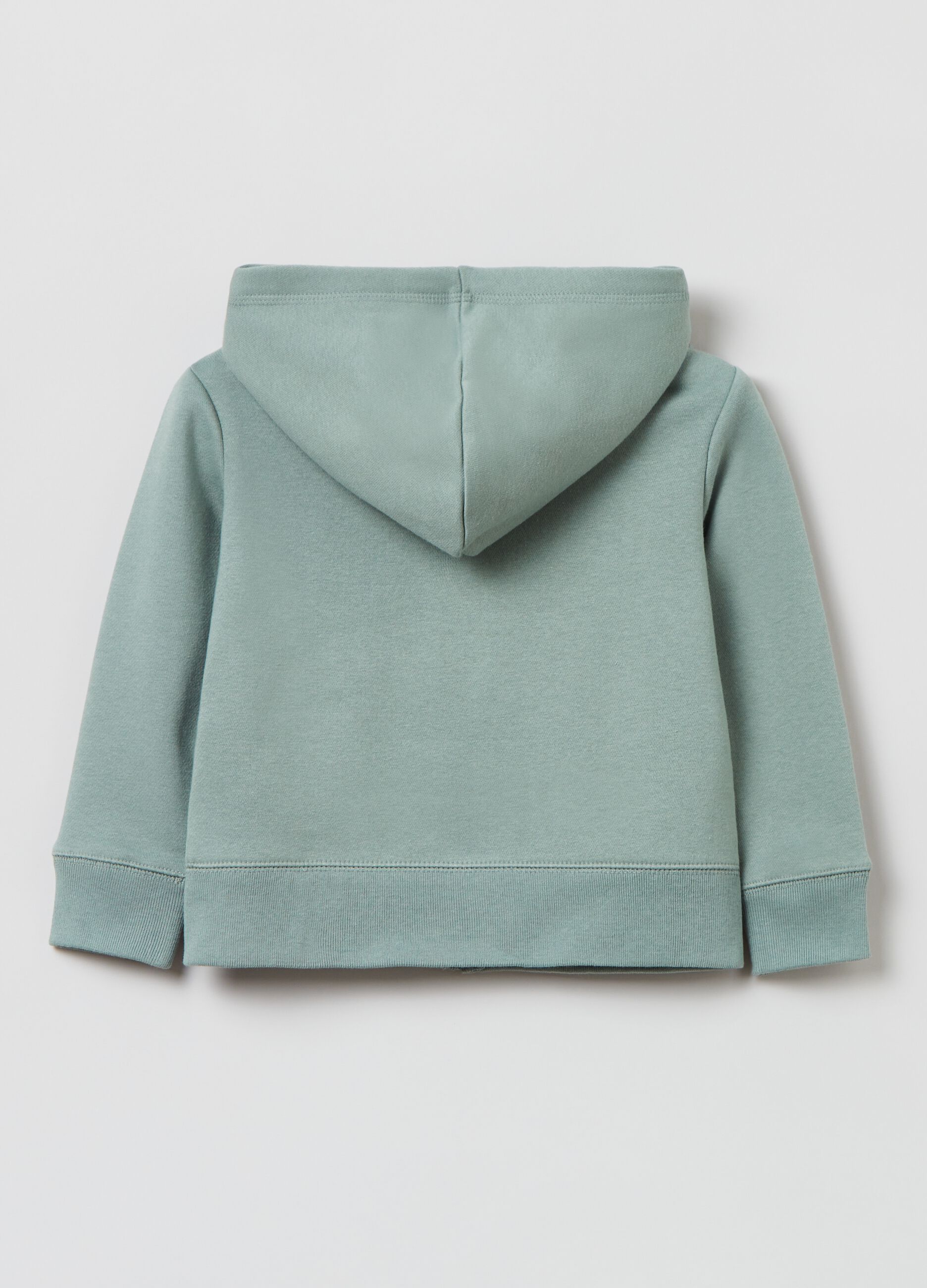 Full-zip sweatshirt with hood and logo embroidery_1