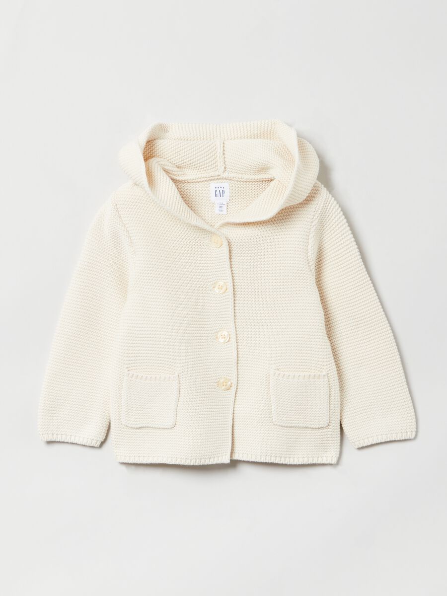 Knitted cardigan with hood Newborn Boy_0