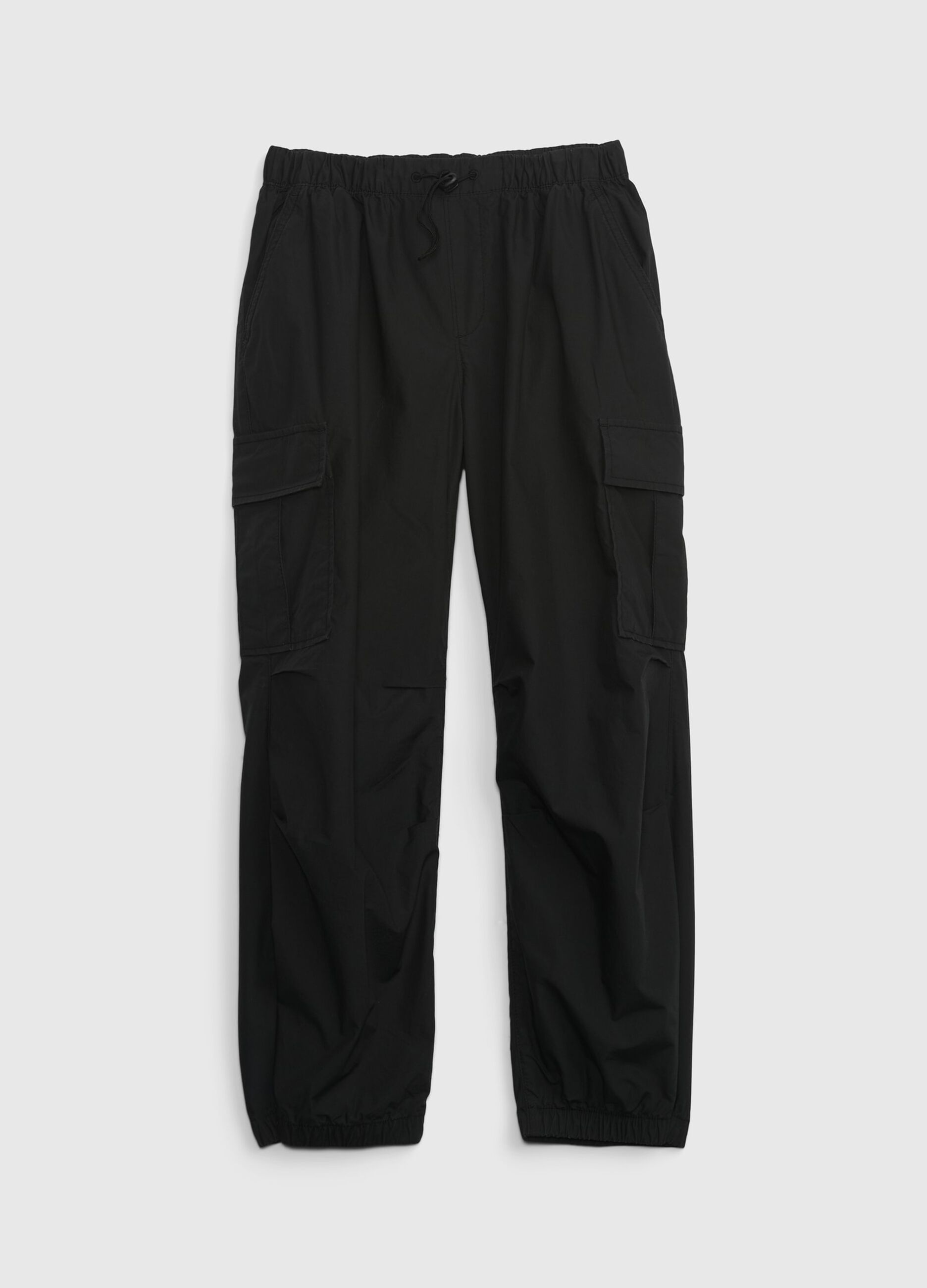 Cargo joggers in cotton with drawstring