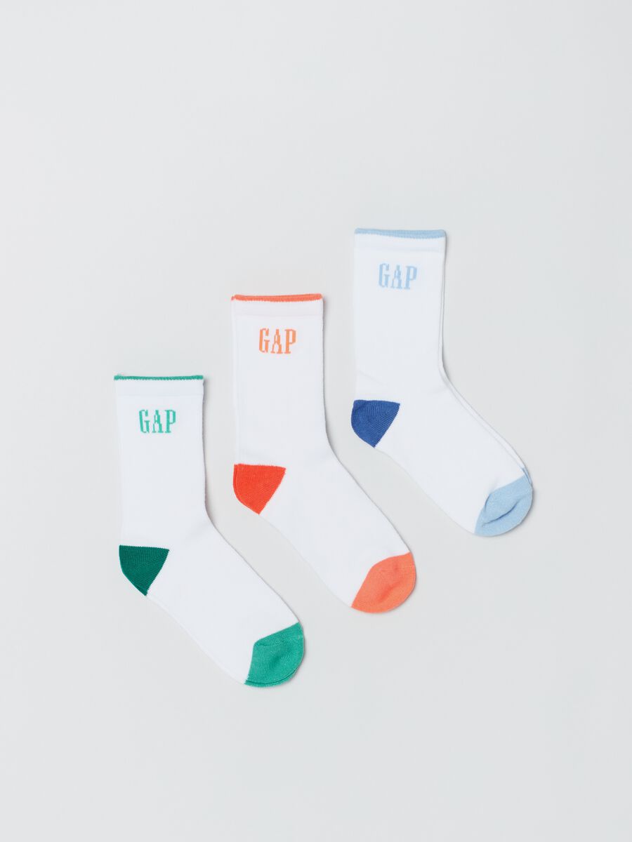 Three-pack cotton socks with logo Boy_0