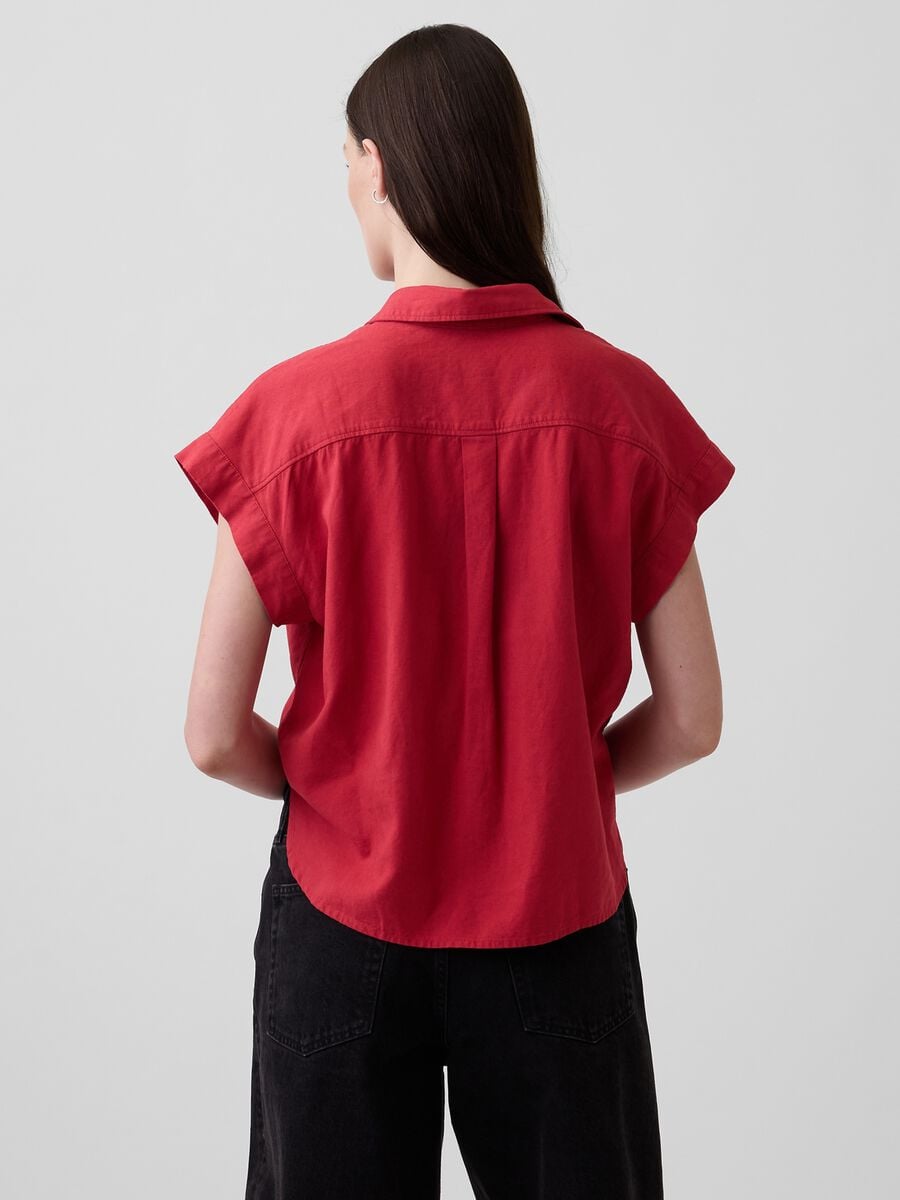 Camicia in misto lino Donna_1
