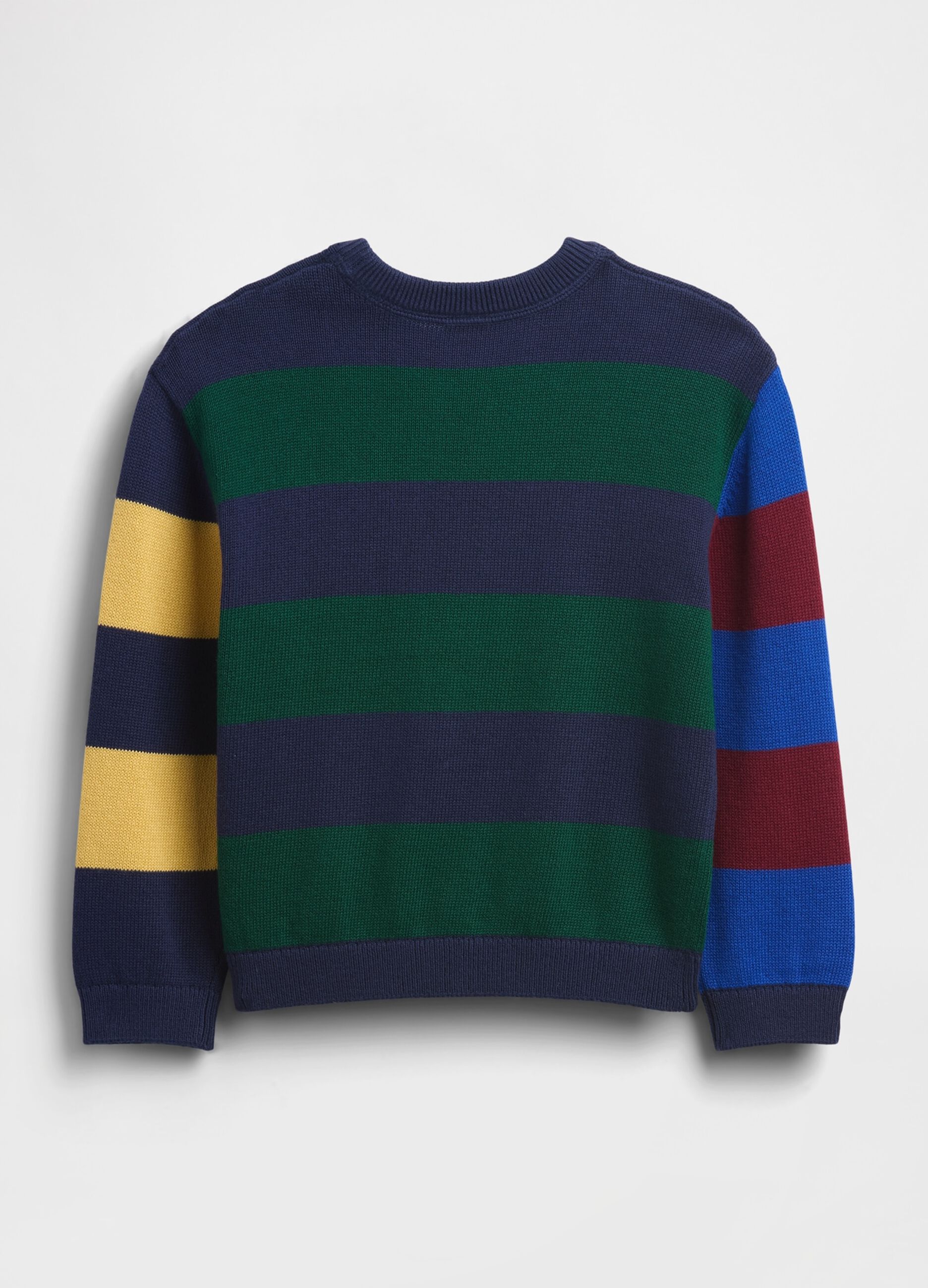Maglione multicolor a righe in cotone_1