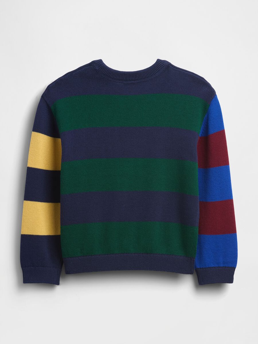 Maglione multicolor a righe in cotone Bimbo_1