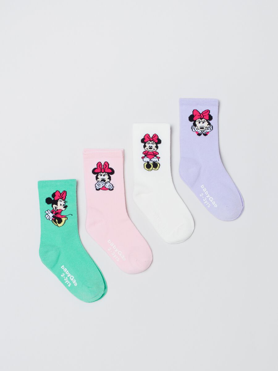Four-pair pack socks with Disney Minnie Mouse design Toddler Girl_0
