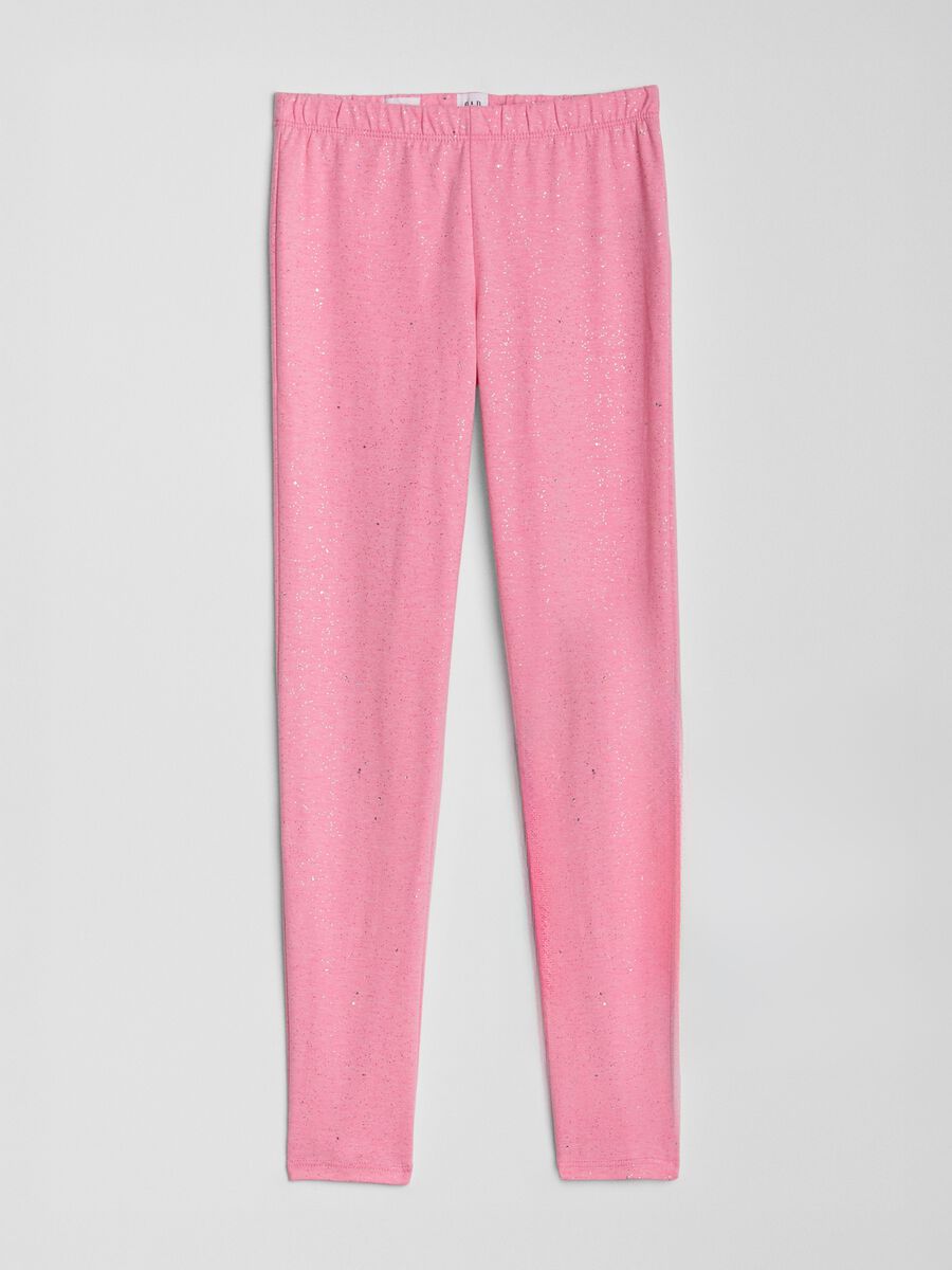 Stretchy pink leggings Girl_0