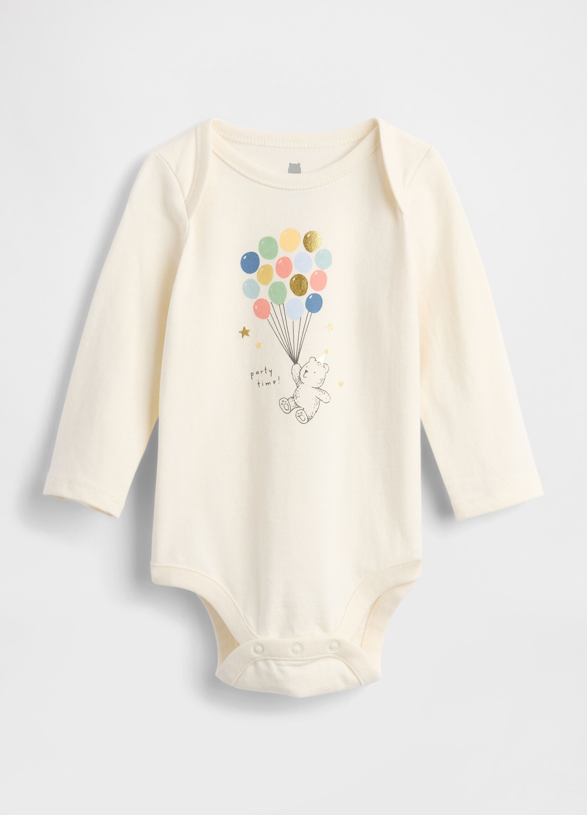 Body in cotone con orsetto