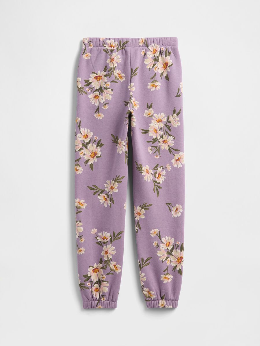 Pantaloni viola in misto cotone Bambina_1
