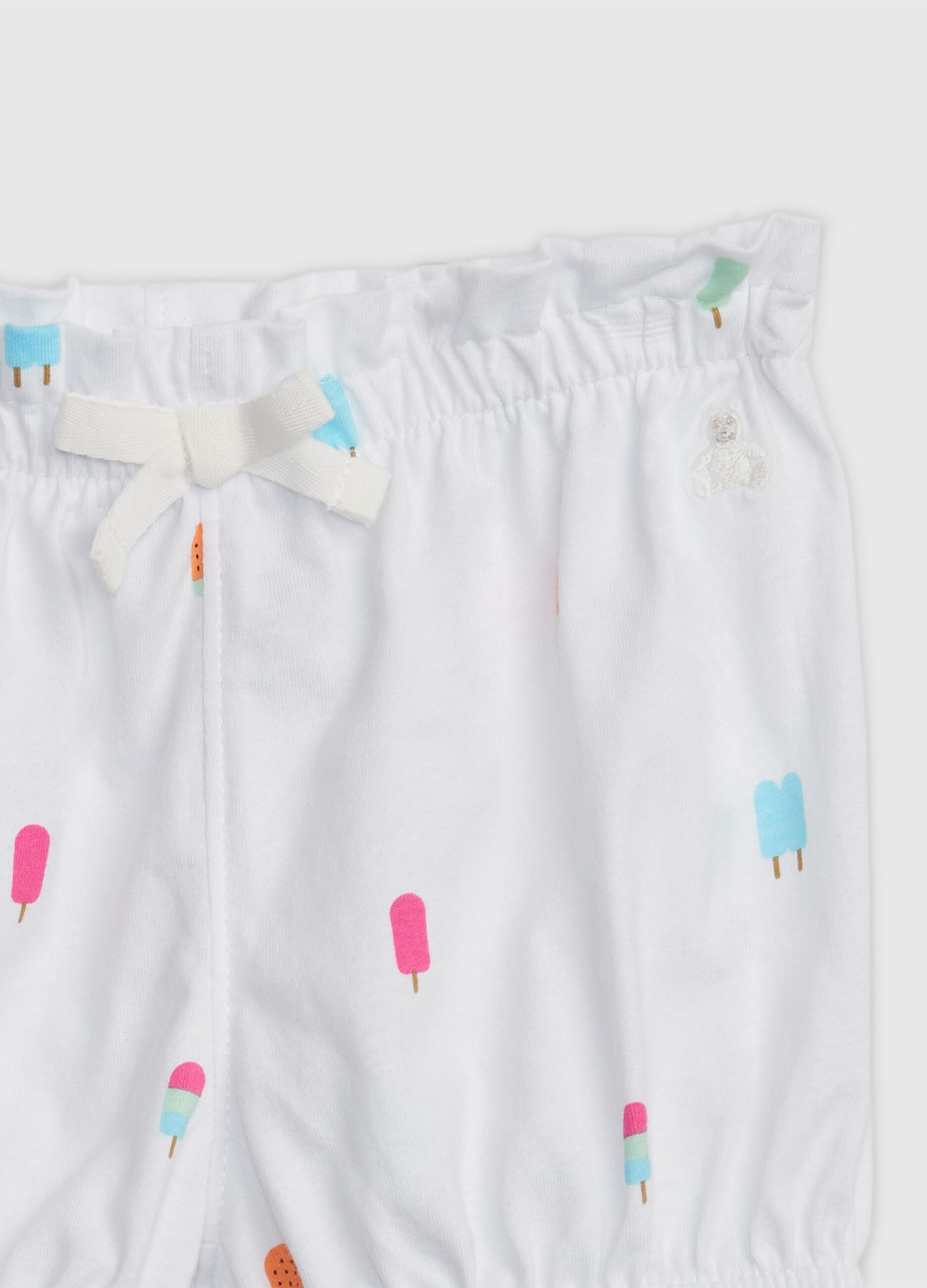 Cotton shorts with print and embroidery_2