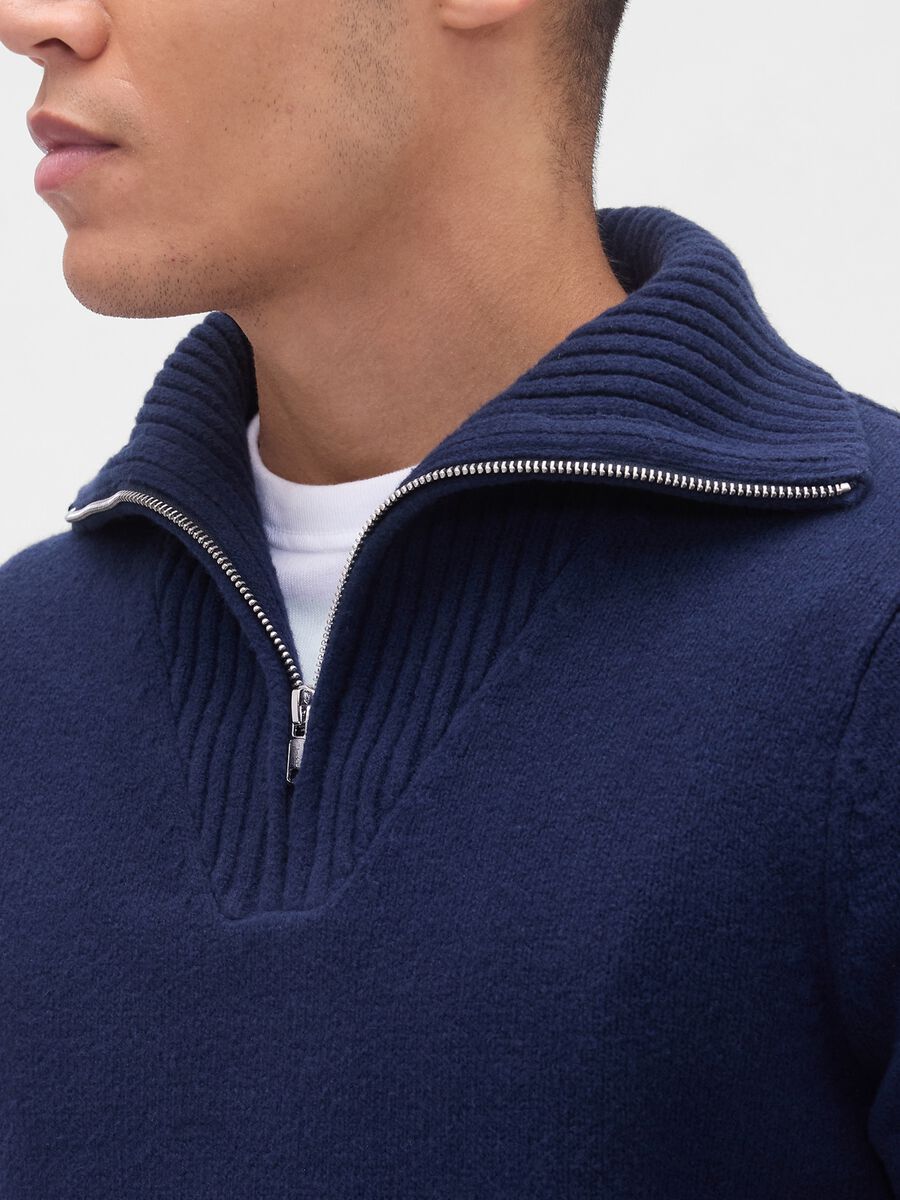 Maglione blu uomo in misto cotone Uomo_3