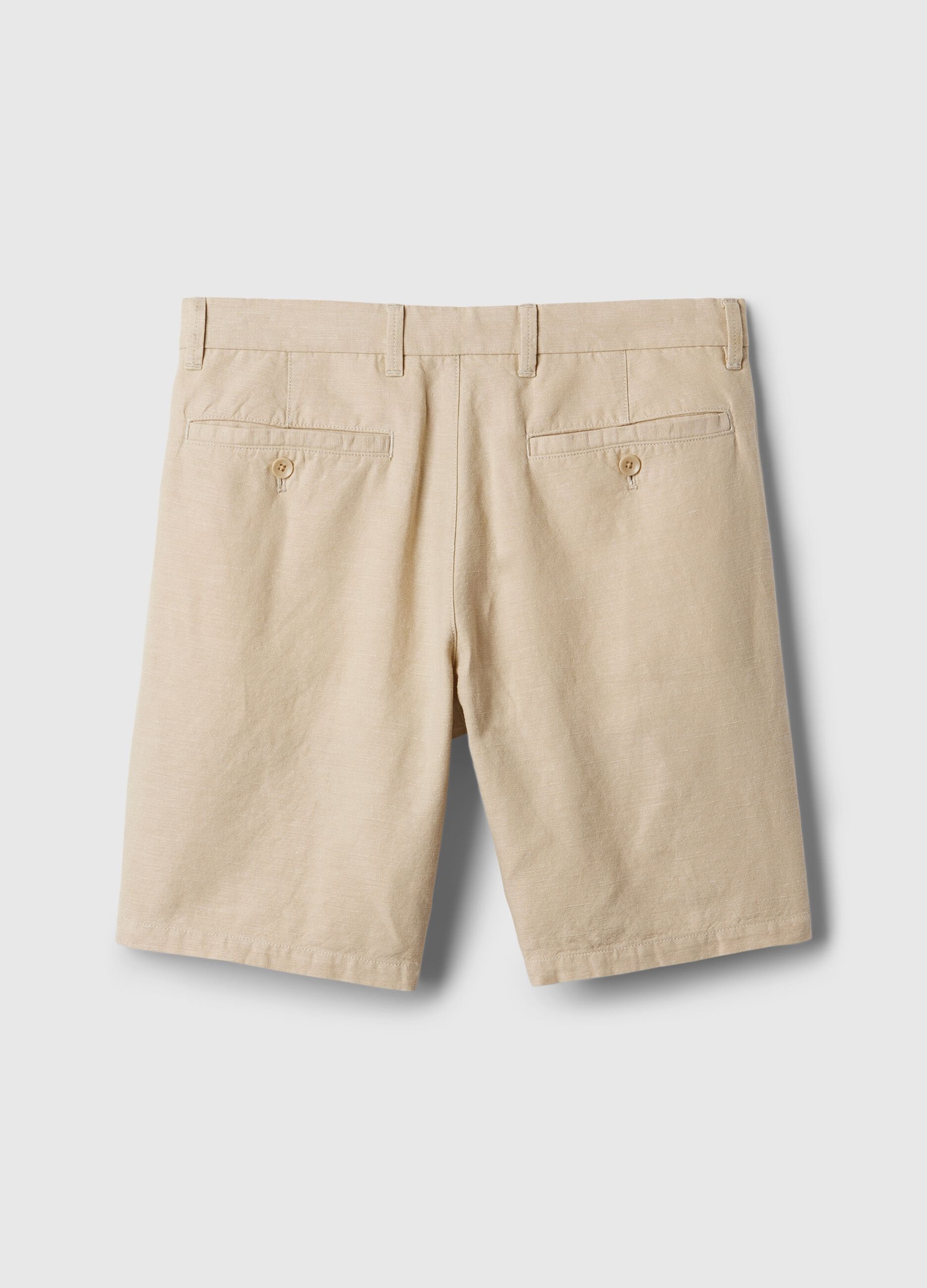 Relaxed-fit Bermuda shorts in cotton and linen_5