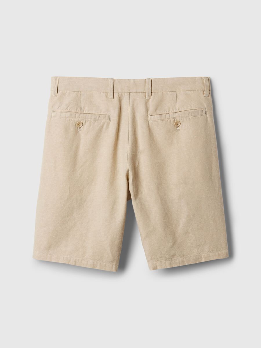 Relaxed-fit Bermuda shorts in cotton and linen Man_5