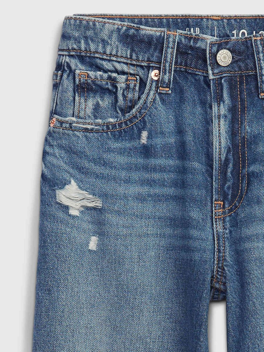 Pantaloni denim ampi in cotone per bambina Bambina_4
