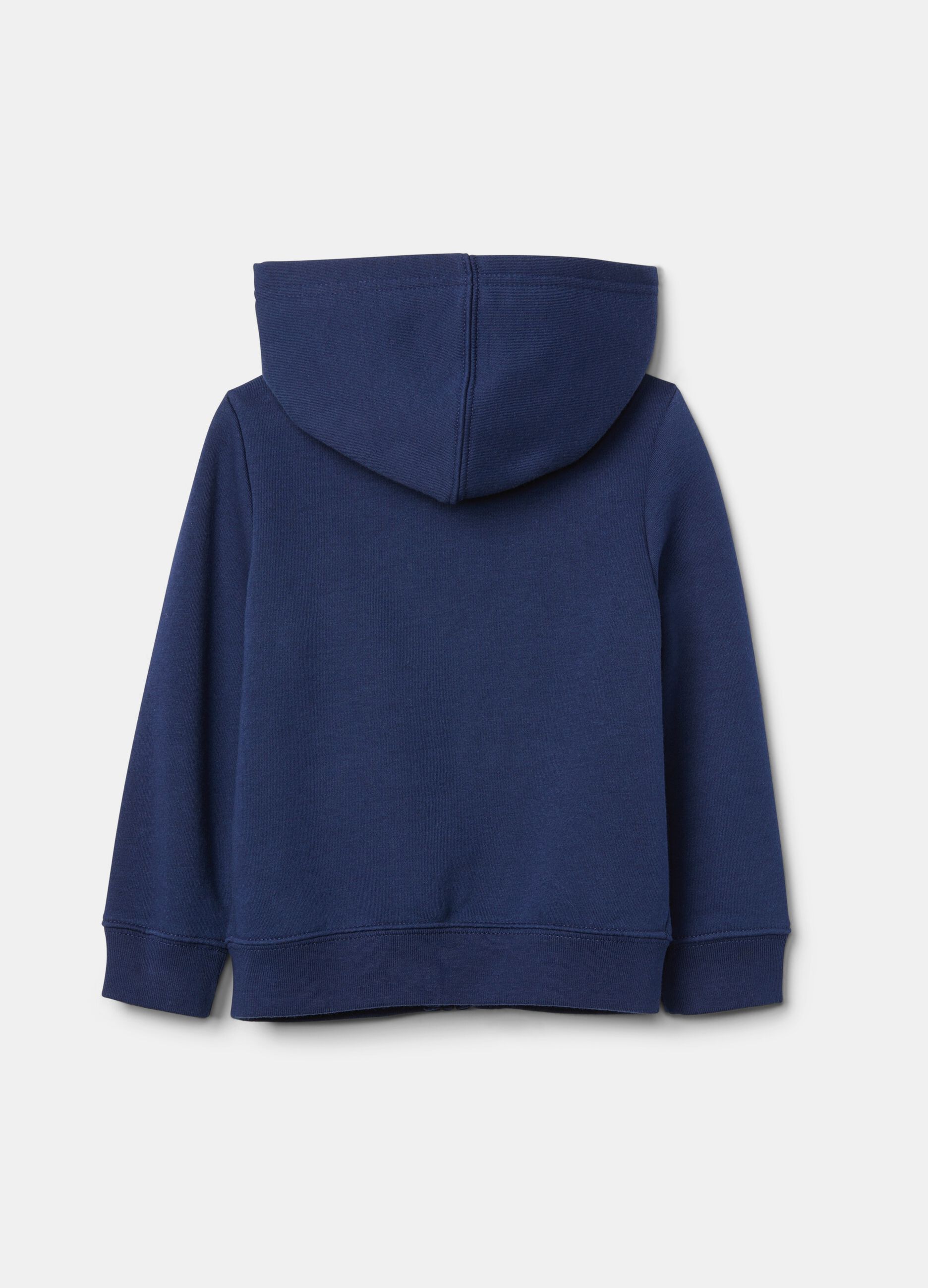 Full-zip sweatshirt with hood and logo patch_1