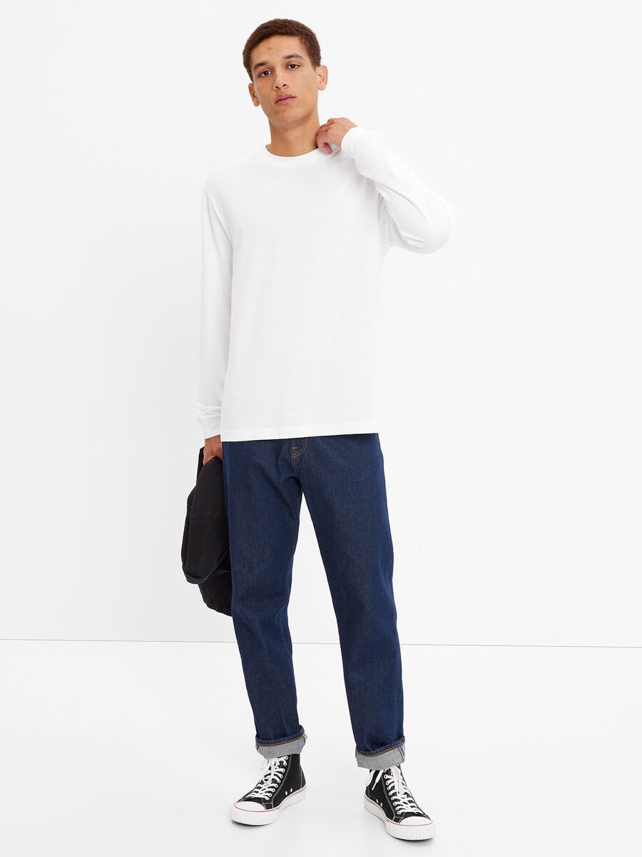 T-shirt a maniche lunghe in cotone bio Uomo_0