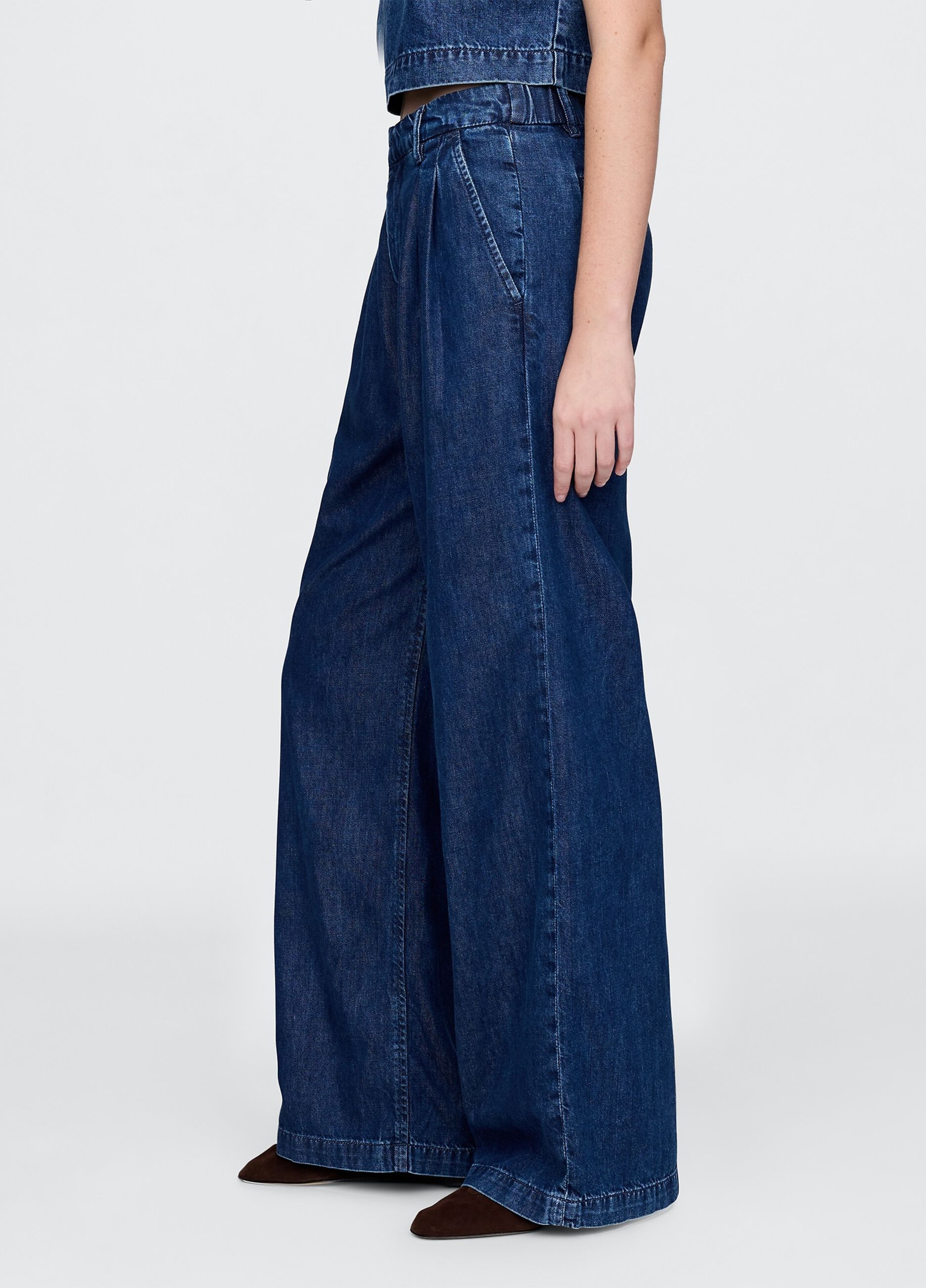 Pantaloni a palazzo in denim_3