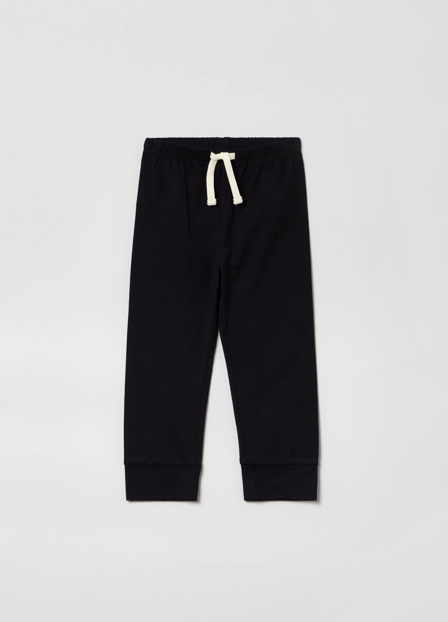 Joggers in cotone bio con coulisse