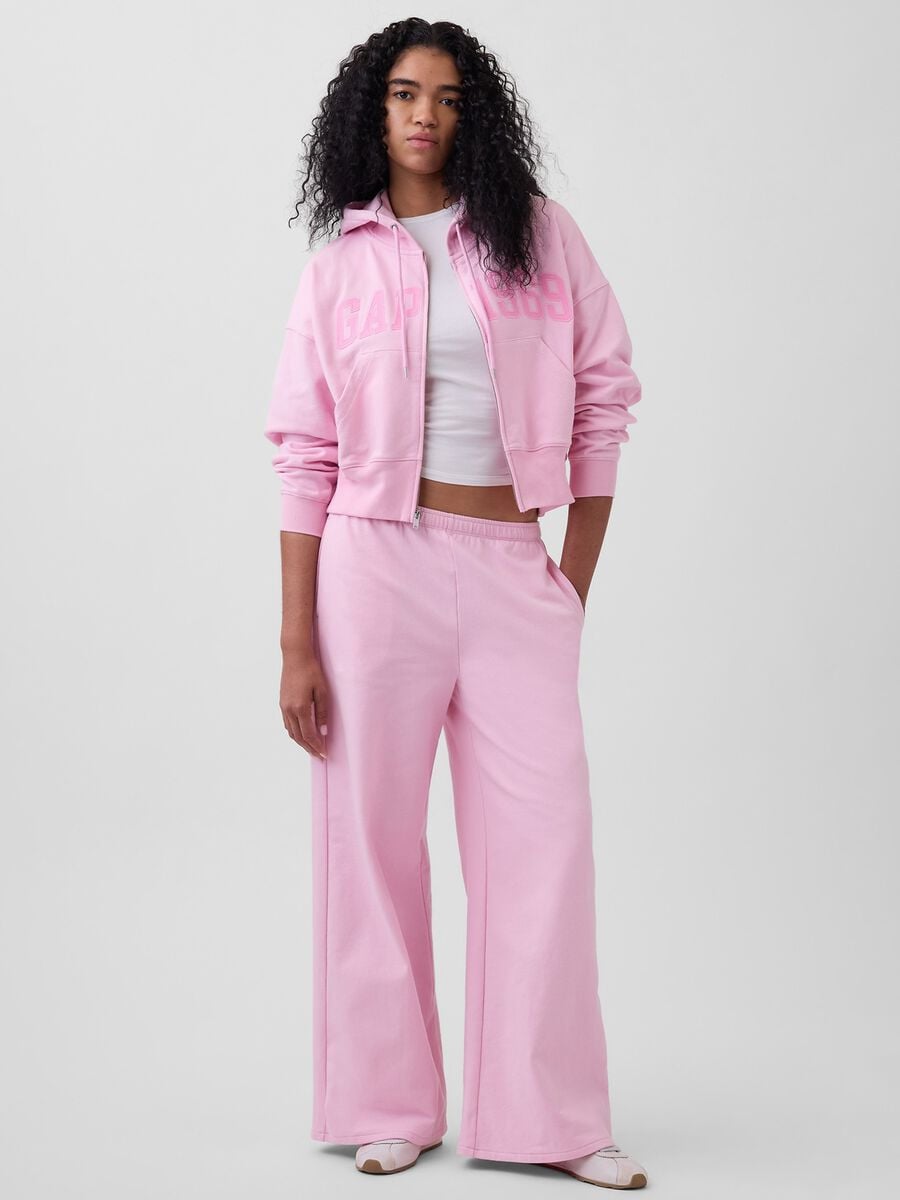 Joggers wide leg in misto cotone con logo GAP Donna_0