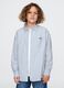 Camicia azzurra elasticizzata in cotone_0